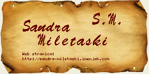 Sandra Miletaški vizit kartica